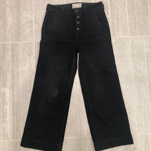 Everlane wide leg 4-button jeans in black - Picture 1 of 2